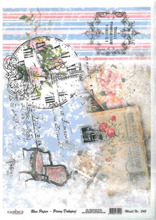 كاغذ دكوپاژ برنجي كادنس اين كاغذ از مواد ظريف ونازك ولي با استحكام بالا ساخته شده است. دكوپاژ برنجي كادنس از دستمال سفره ضخيم تر است اما به راحتي بر روي سطح كار مي خوابد و داراي طرح ها ورنگبندي هاي جذاب،جديدوبسيار شيكي نسبت به دستمال است. قابل استفاده براي هر نوع تكنيكي (مدرن و كلاسيك) تاكنون بيش از٦٠٠ طرح زيبا توليد شده است سايز اين محصول a3 ميباشد.