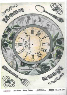 كاغذ دكوپاژ برنجي كادنس اين كاغذ از مواد ظريف ونازك ولي با استحكام بالا ساخته شده است. دكوپاژ برنجي كادنس از دستمال سفره ضخيم تر است اما به راحتي بر روي سطح كار مي خوابد و داراي طرح ها ورنگبندي هاي جذاب،جديدوبسيار شيكي نسبت به دستمال است. قابل استفاده براي هر نوع تكنيكي (مدرن و كلاسيك) تاكنون بيش از٦٠٠ طرح زيبا توليد شده است سايز اين محصول a3 ميباشد.