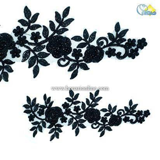 خرید دانتل گلدوزی شده، اپلیکه لباس مجلسی، دانتل گل رز، دانتل برای لباس مجلسی، فروش دانتل خاص، هنری آنلاین