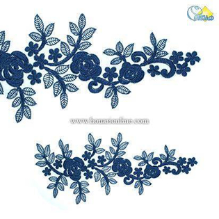 خرید دانتل گلدوزی شده، اپلیکه لباس مجلسی، دانتل گل رز، دانتل برای لباس مجلسی، فروش دانتل خاص، هنری آنلاین