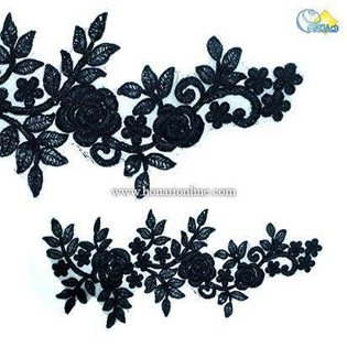 خرید دانتل گلدوزی شده، اپلیکه لباس مجلسی، دانتل گل رز، دانتل برای لباس مجلسی، فروش دانتل خاص، هنری آنلاین