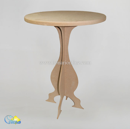 خرید ظروف چوبی یا بیس چوبی خام، خرید میز چوبی، میز دایره چوبی، هنری آنلاین