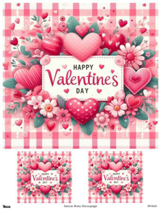 خرید کاغذ دکوپاژ، خرید دکوپاژ برنجی،طرح ولنتاین، روز عشق، خرید وسایل دکوپاژ، هنری آنلاین