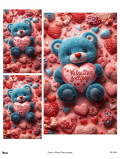 خرید کاغذ دکوپاژ، خرید دکوپاژ برنجی،طرح ولنتاین، روز عشق، خرید وسایل دکوپاژ، هنری آنلاین