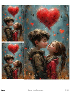 خرید کاغذ دکوپاژ، خرید دکوپاژ برنجی،طرح ولنتاین، روز عشق، خرید وسایل دکوپاژ، هنری آنلاین