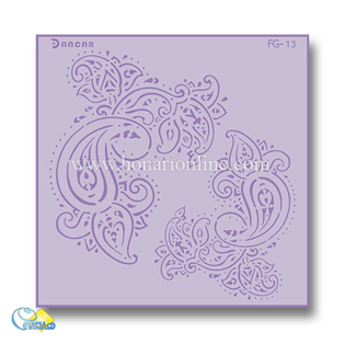 خرید شابلون، خرید شابلون لیپان آرت، شابلون دیوار، شابلون طرح بته جقه، خرید لوازم پتینه کاری، هنری آنلاین