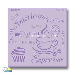 خرید شابلون، خرید شابلون پتینه، شابلون دیوار، شابلون طرح قهوه، خرید لوازم پتینه کاری، هنری آنلاین