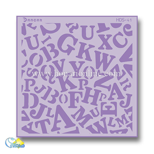 خرید شابلون، خرید شابلون پتینه، شابلون دیوار، شابلون طرح حروف انگلیسی، خرید لوازم پتینه کاری، هنری آنلاین